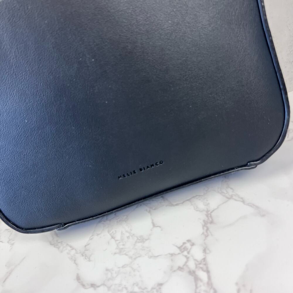 Melie Bianco Emery Black Vegan Leather Shoulder Bag NWT PETA Approved - Picture 5 of 9